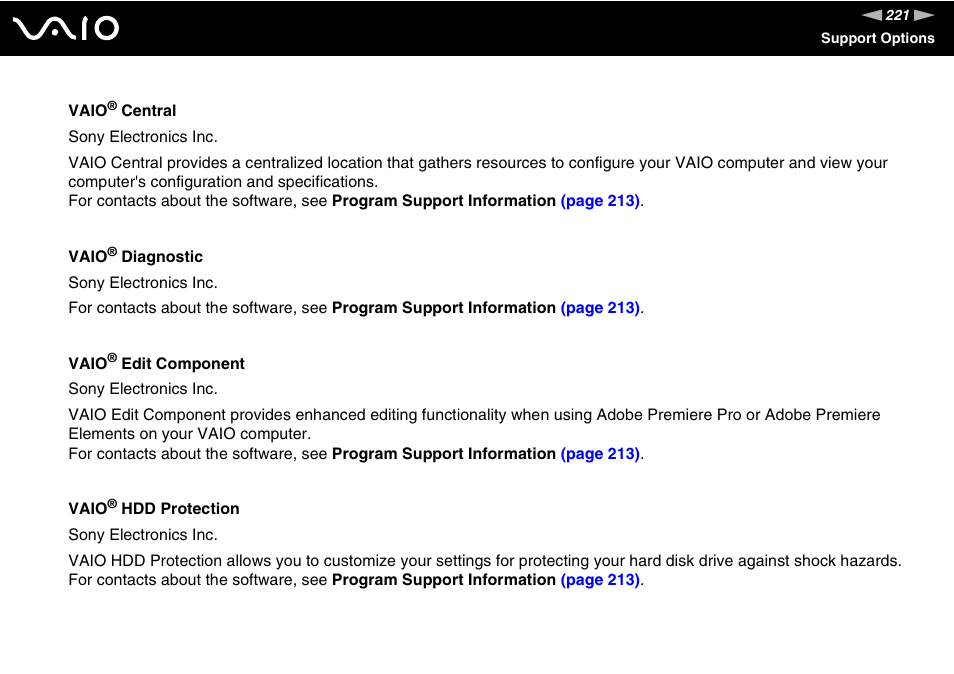Sony VGN-SZ660N User Manual | Page 221 / 225