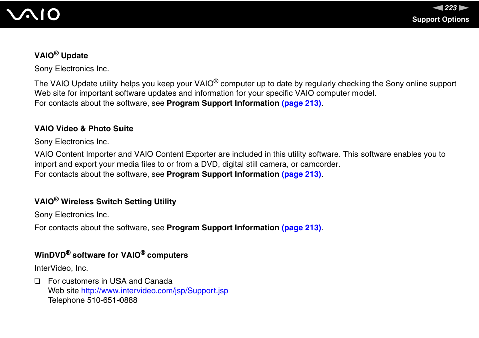 Sony VGN-SZ660N User Manual | Page 223 / 225