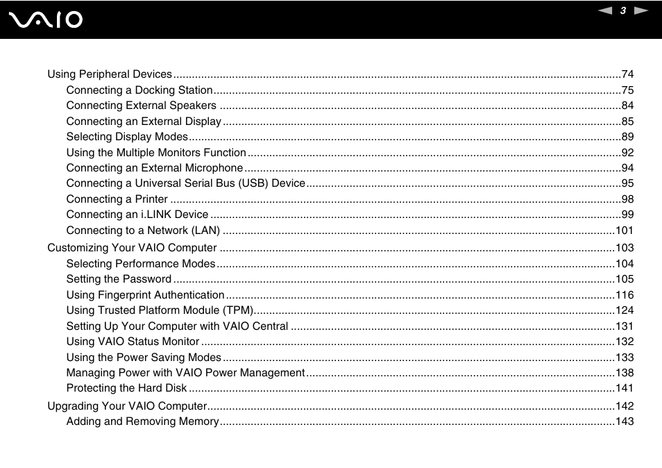 Sony VGN-SZ660N User Manual | Page 3 / 225