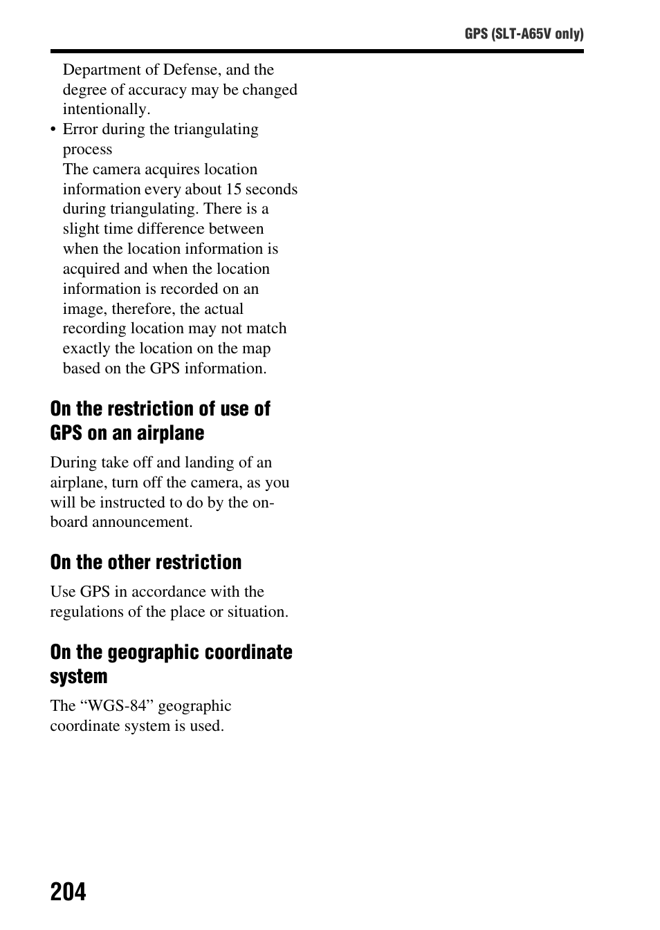 Sony SLT-A65VL User Manual | Page 204 / 214