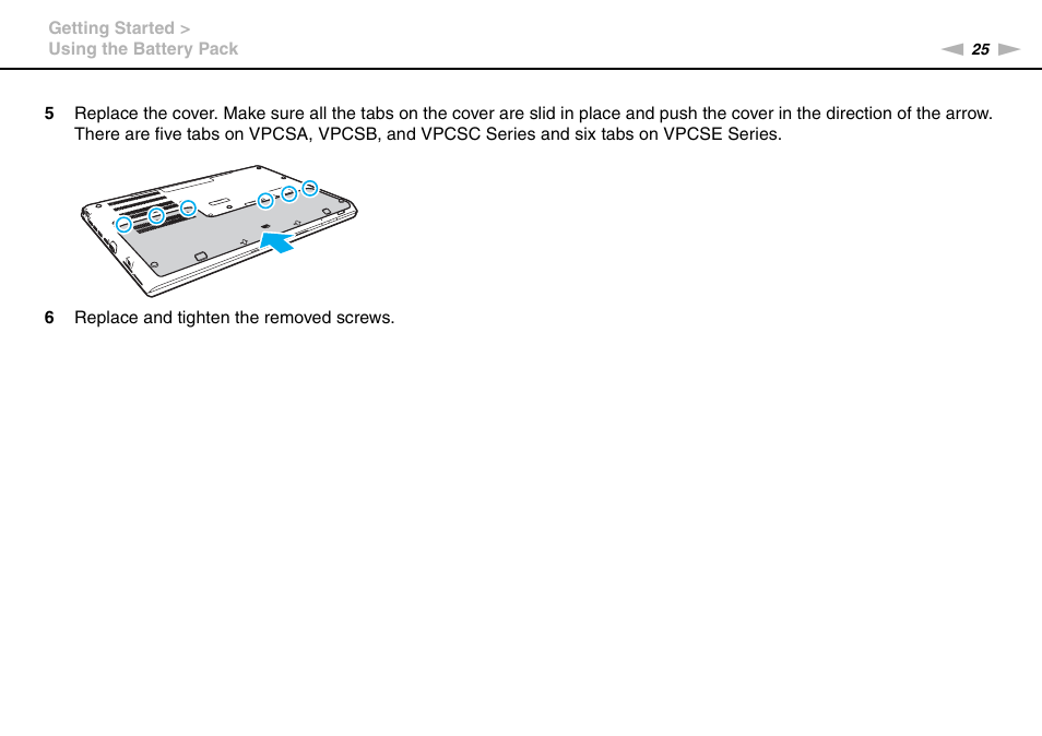 Sony VPCSE23FX User Manual | Page 25 / 212