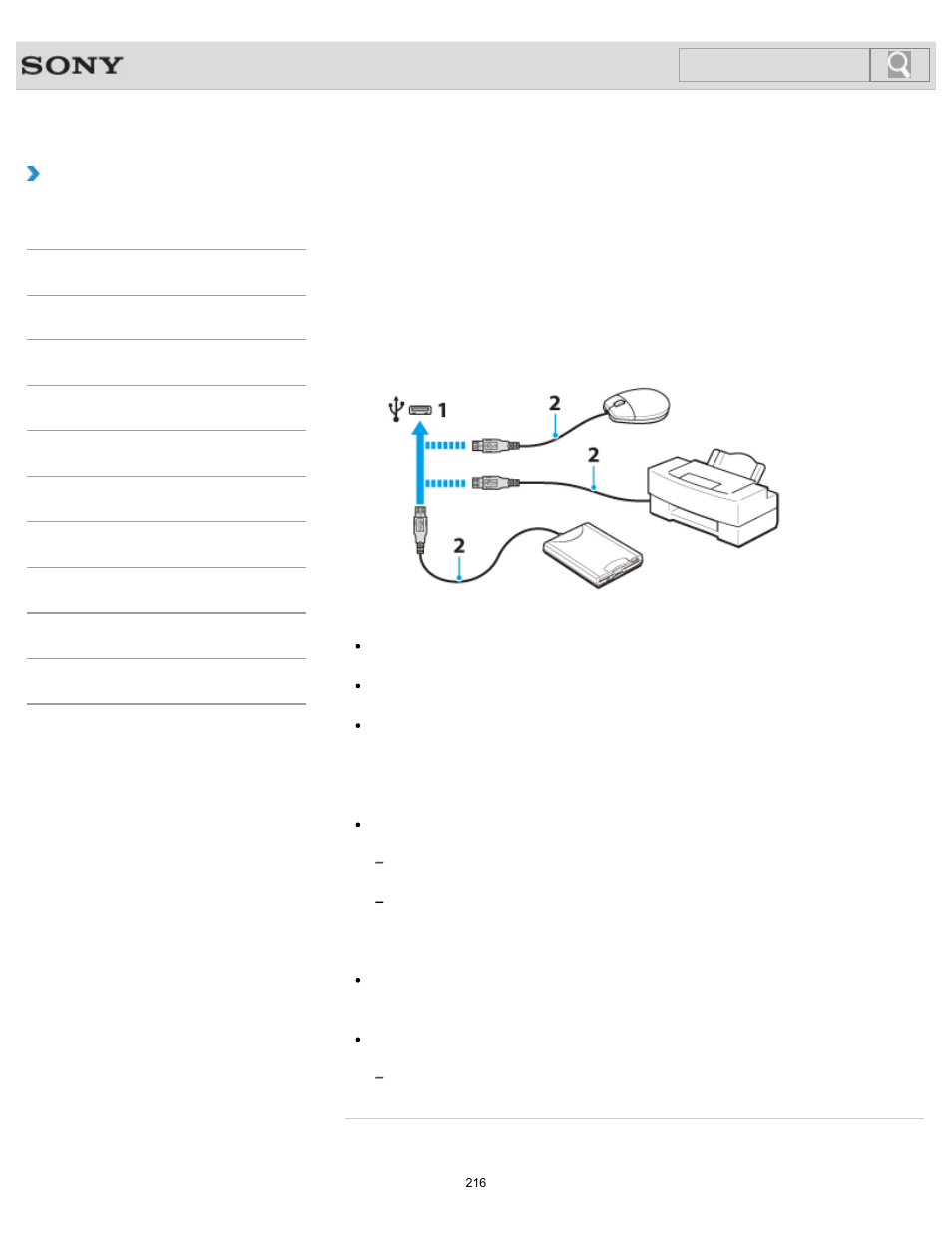 Connecting a usb device, Details, How to use | Search | Sony SVS1511BFXB User Manual | Page 216 / 407