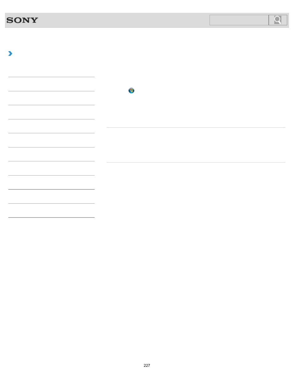 Disabling the tapping function on the touch pad, How to use, Search | Sony SVS1511BFXB User Manual | Page 227 / 407