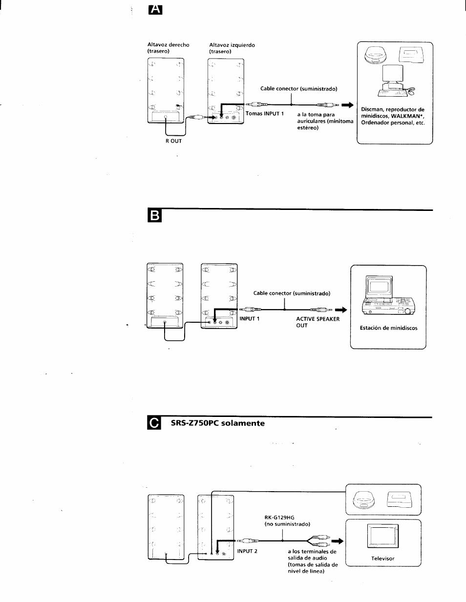 Srs-z750pc solamente | Sony SRS-Z750 User Manual | Page 7 / 10