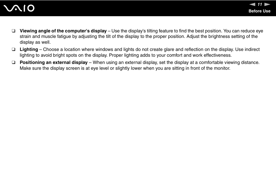 Sony VGN-SZ440 User Manual | Page 11 / 239