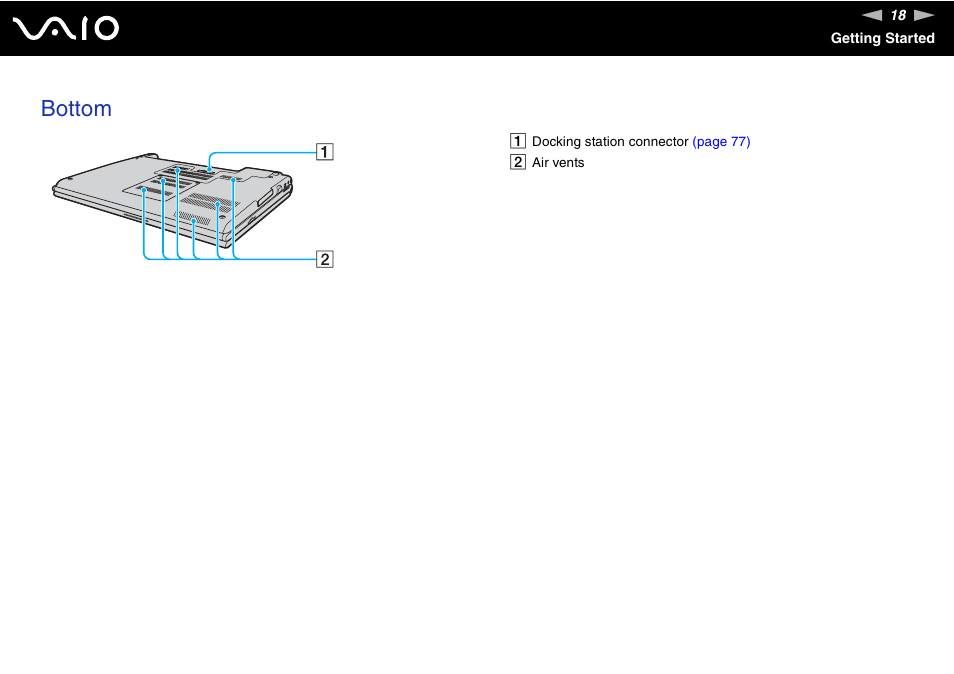 Bottom | Sony VGN-SZ440 User Manual | Page 18 / 239