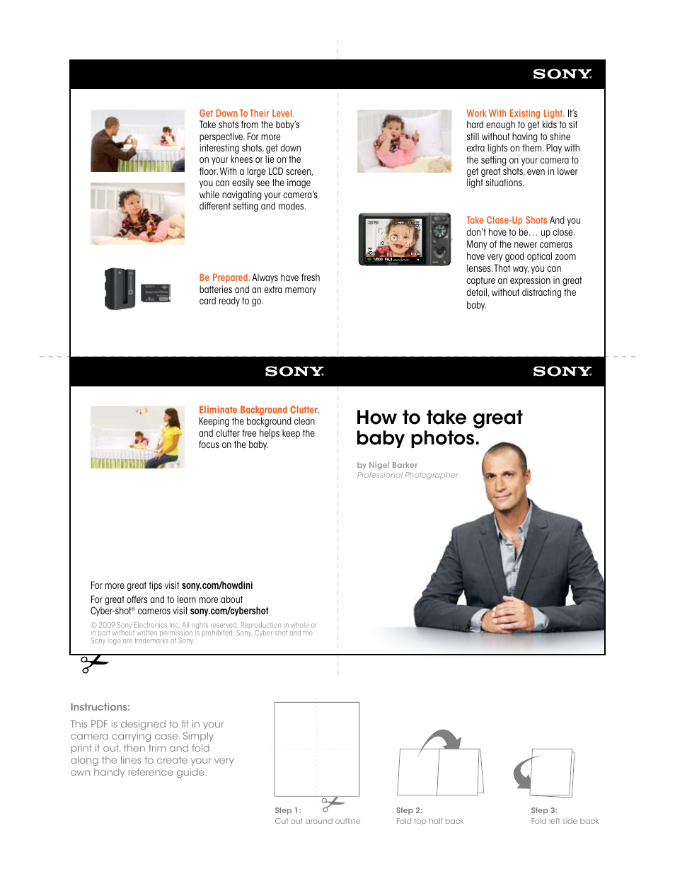 Sony How to take great baby photos User Manual | 1 page