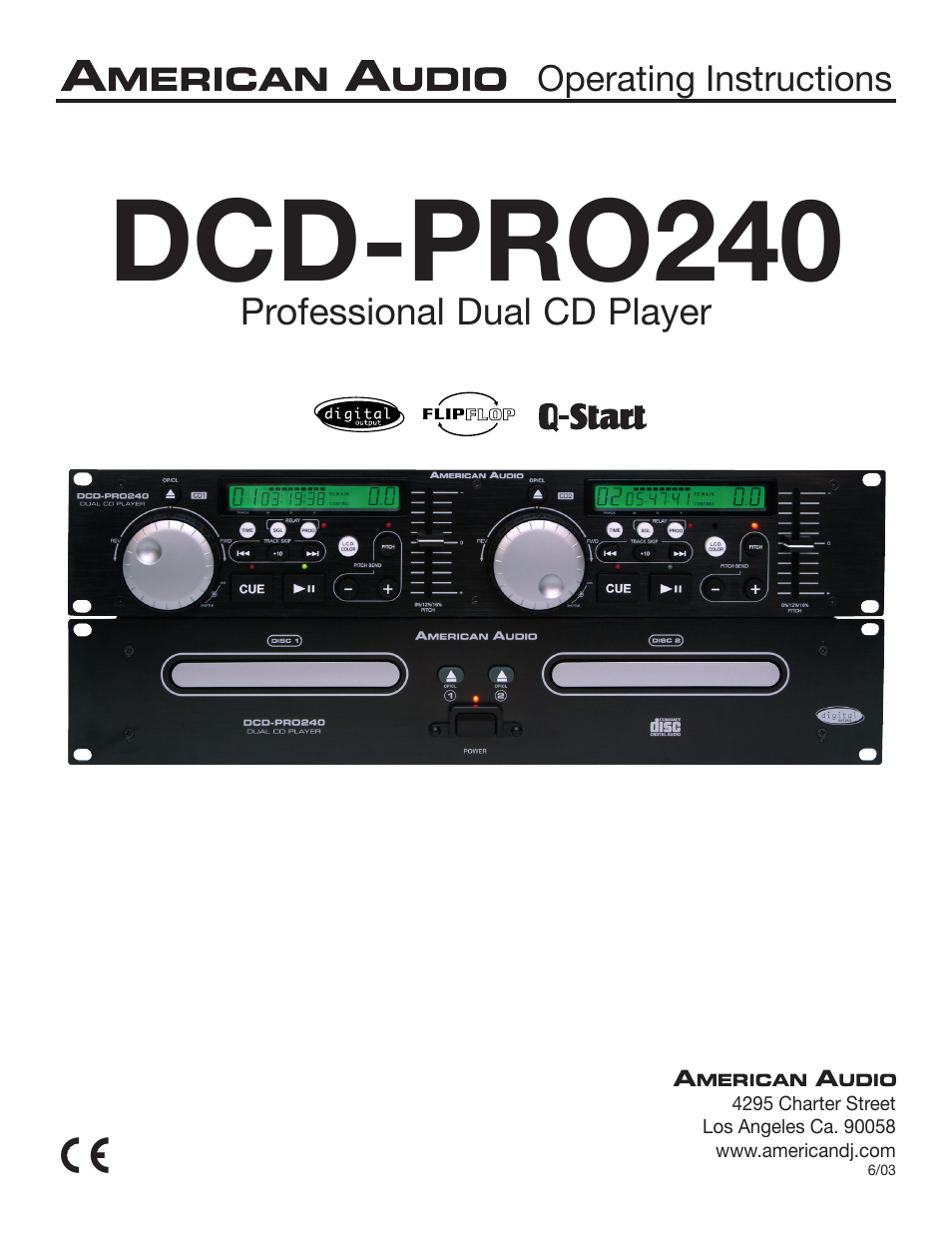 American Audio DCD-PRO240 User Manual | 22 pages