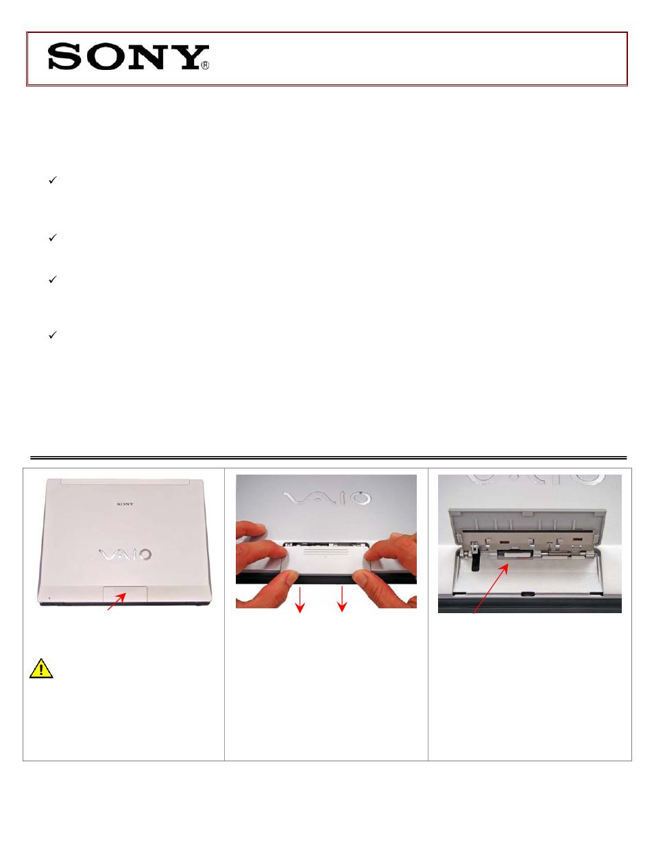 Sony VGN-BX675P User Manual | 2 pages