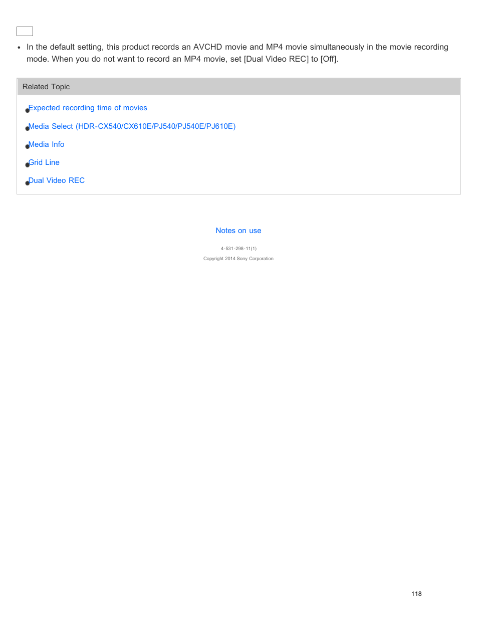 Sony HDR-PJ540 User Manual | Page 129 / 394