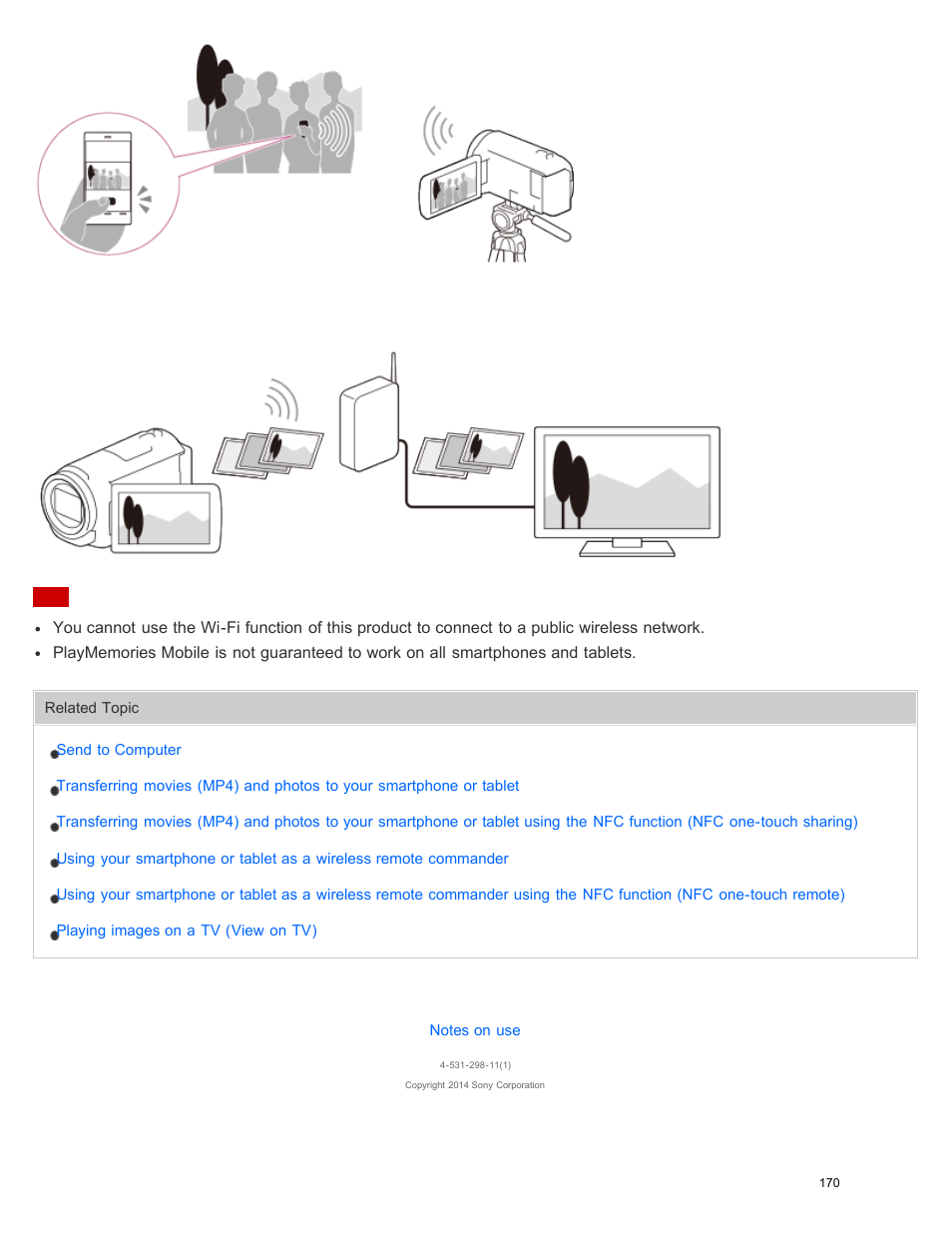 Playing images on a tv | Sony HDR-PJ540 User Manual | Page 181 / 394