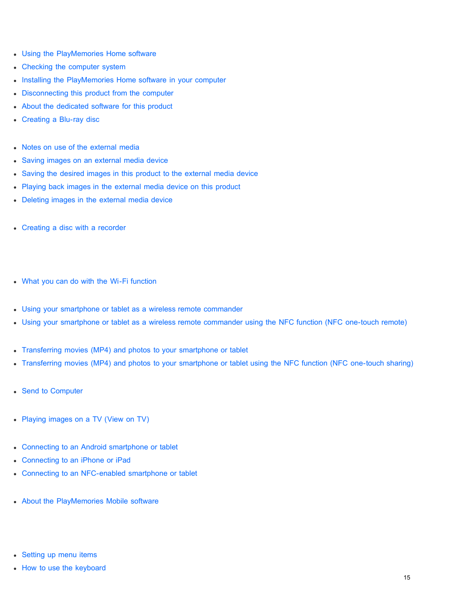 Sony HDR-PJ540 User Manual | Page 26 / 394