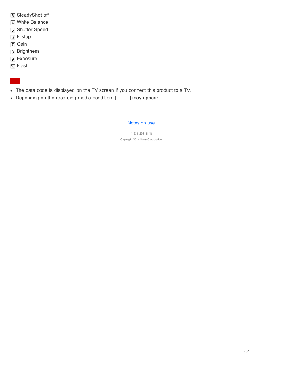 Sony HDR-PJ540 User Manual | Page 262 / 394
