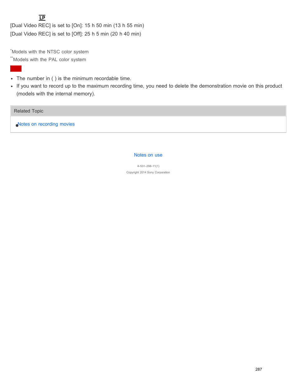 Sony HDR-PJ540 User Manual | Page 298 / 394