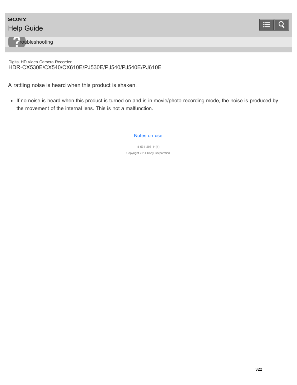 Help guide | Sony HDR-PJ540 User Manual | Page 333 / 394