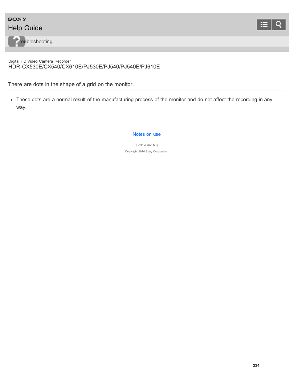 Help guide | Sony HDR-PJ540 User Manual | Page 345 / 394