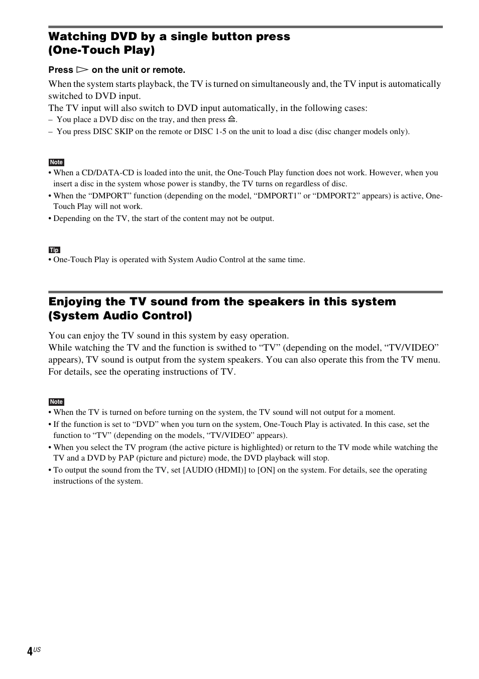 Sony DAV-HDX265 User Manual | Page 4 / 12