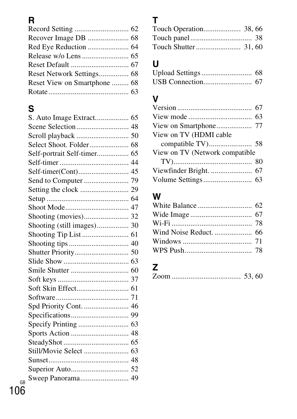 Sony NEX-5R User Manual | Page 106 / 107