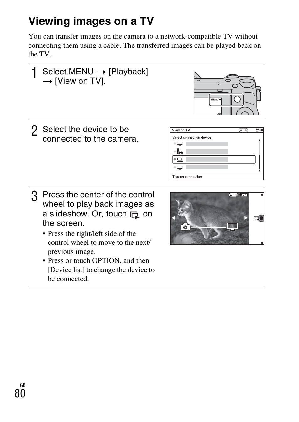 Viewing images on a tv, 80 viewing images on a tv | Sony NEX-5R User Manual | Page 80 / 107