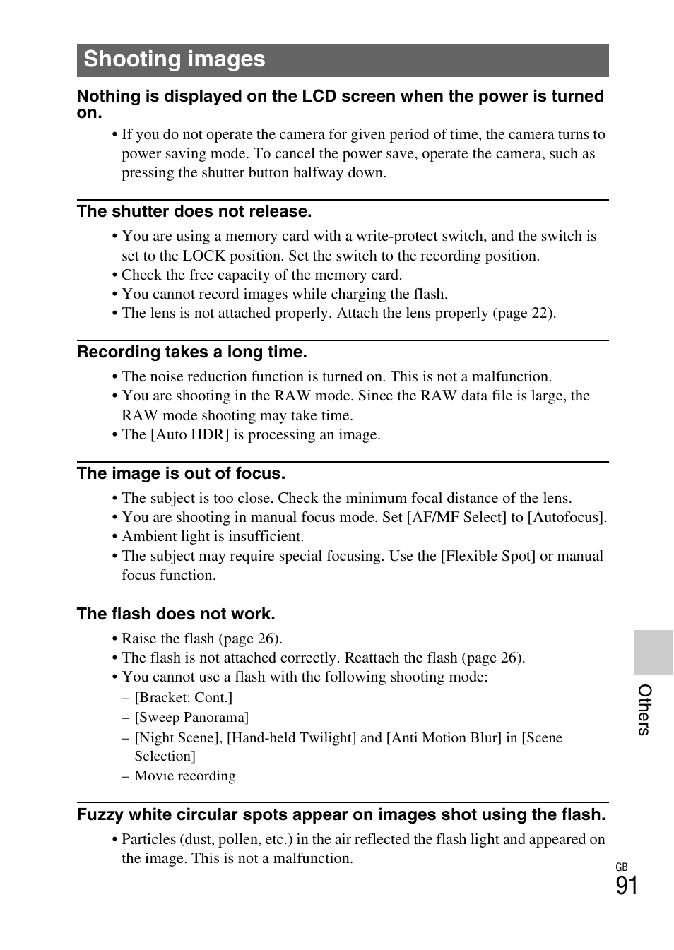 Shooting images | Sony NEX-5R User Manual | Page 91 / 107