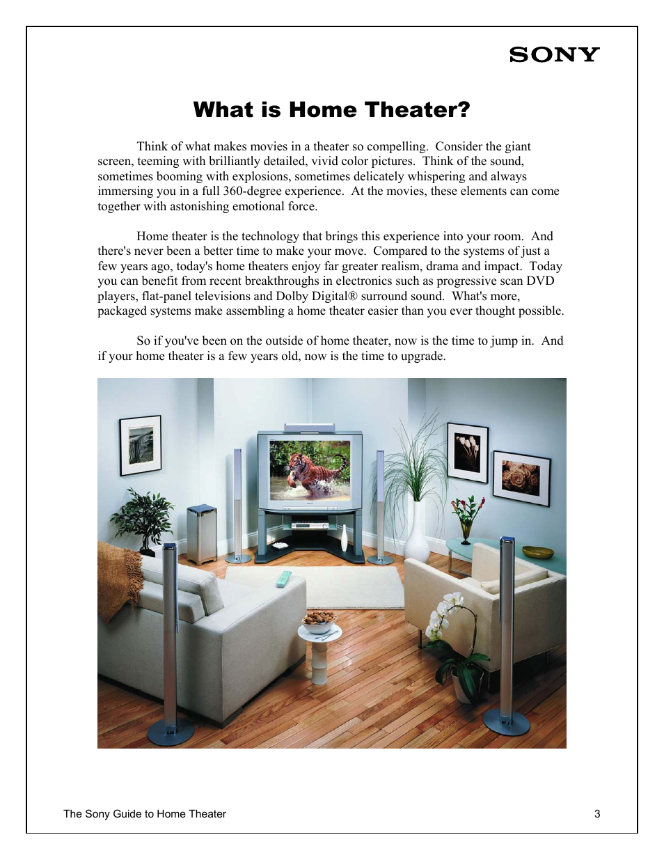 What is home theater | Sony Home Theater User Manual | Page 3 / 51