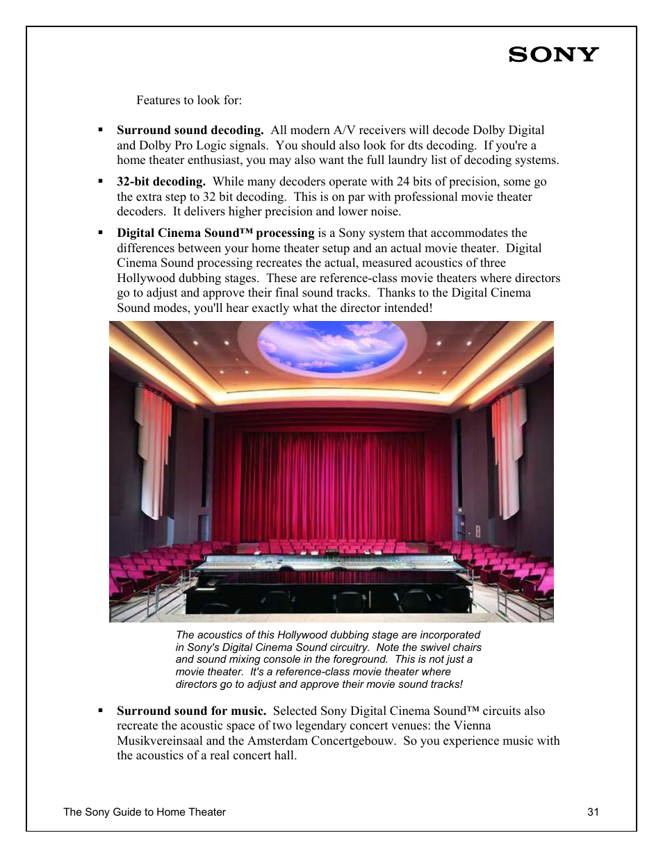 Sony Home Theater User Manual | Page 31 / 51