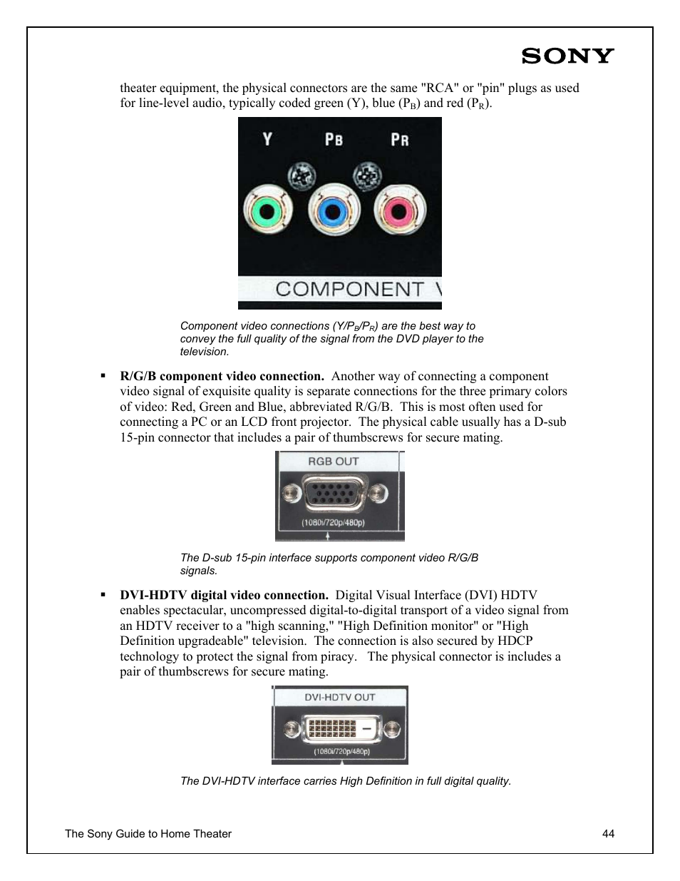 Sony Home Theater User Manual | Page 44 / 51