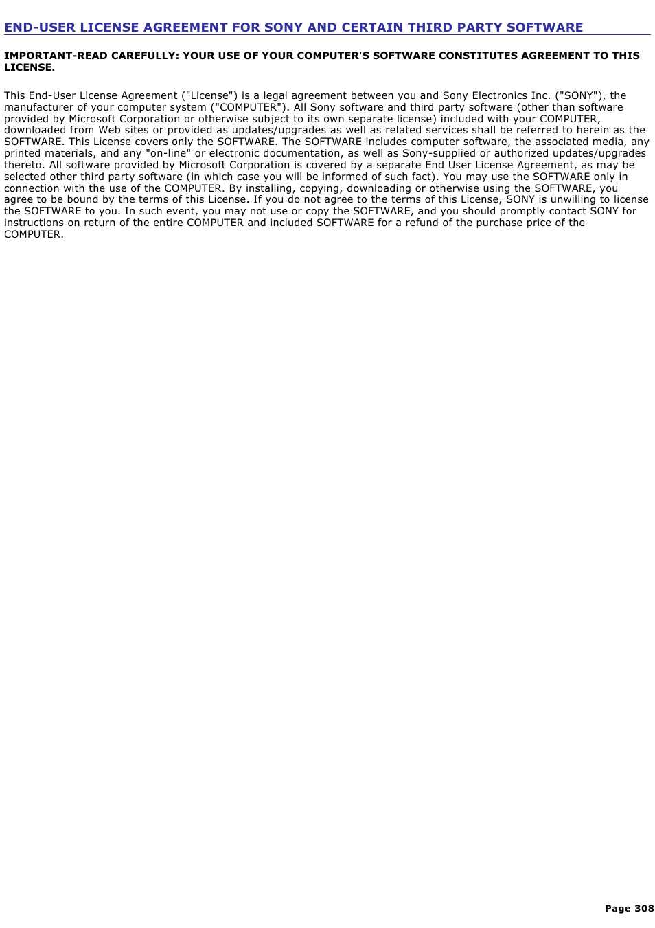 Sony VGN-A170 User Manual | Page 308 / 315