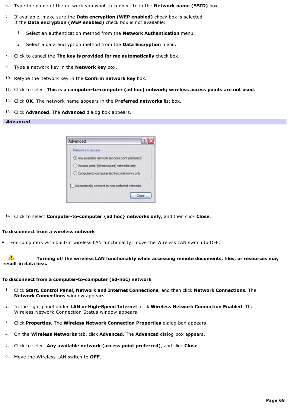 Sony VGN-A170 User Manual | Page 68 / 315