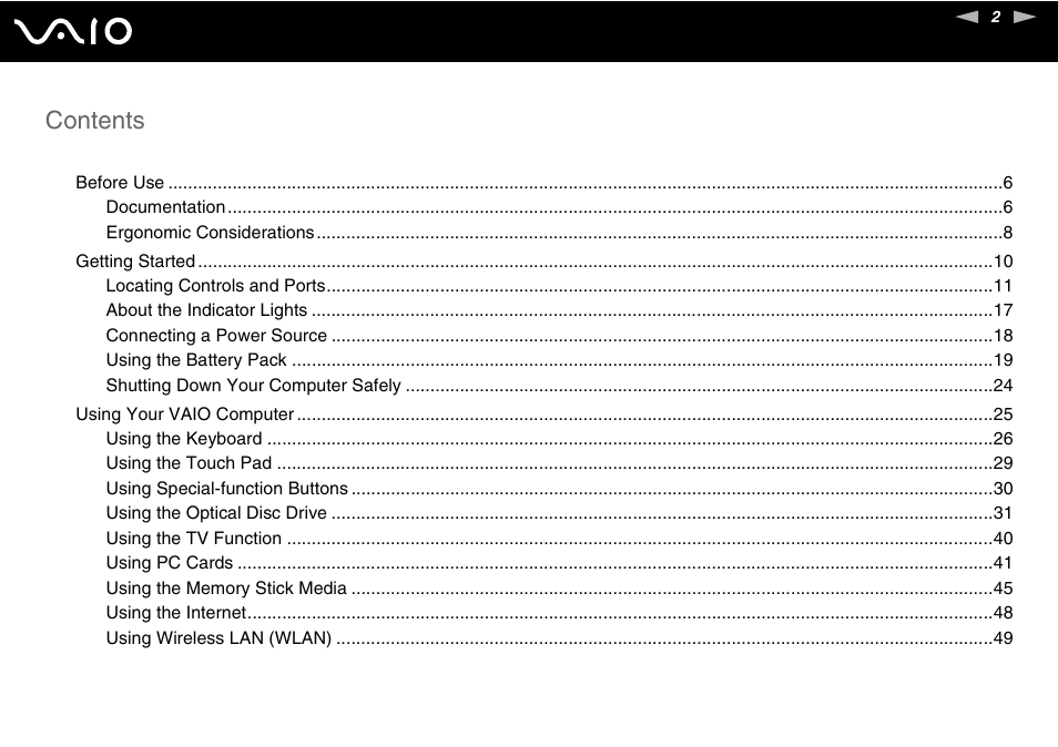 Sony VGN-FS775P User Manual | Page 2 / 179