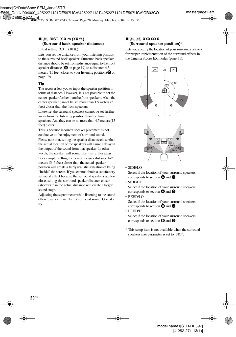 Sony STR-DE597 User Manual | Page 20 / 56