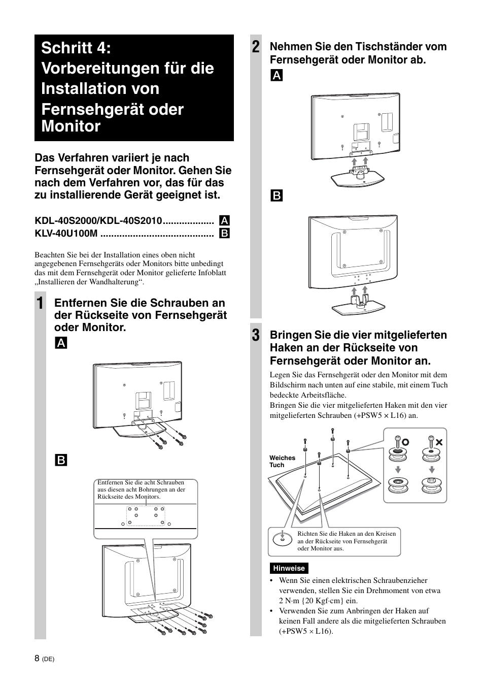 Sony KDL-46V25L1 User Manual | Page 44 / 112