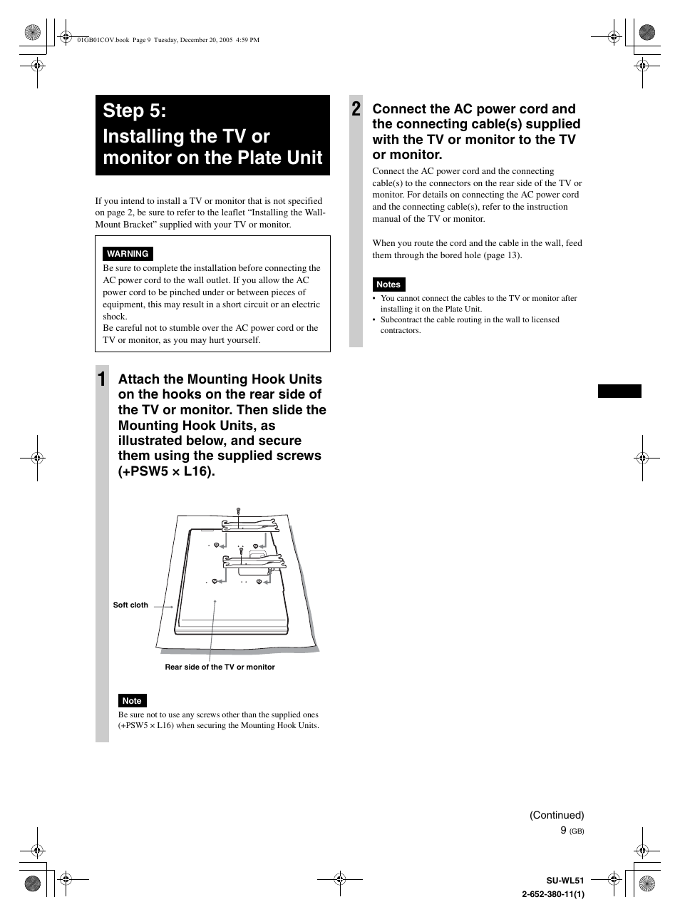 Sony KDL-46V25L1 User Manual | Page 9 / 112
