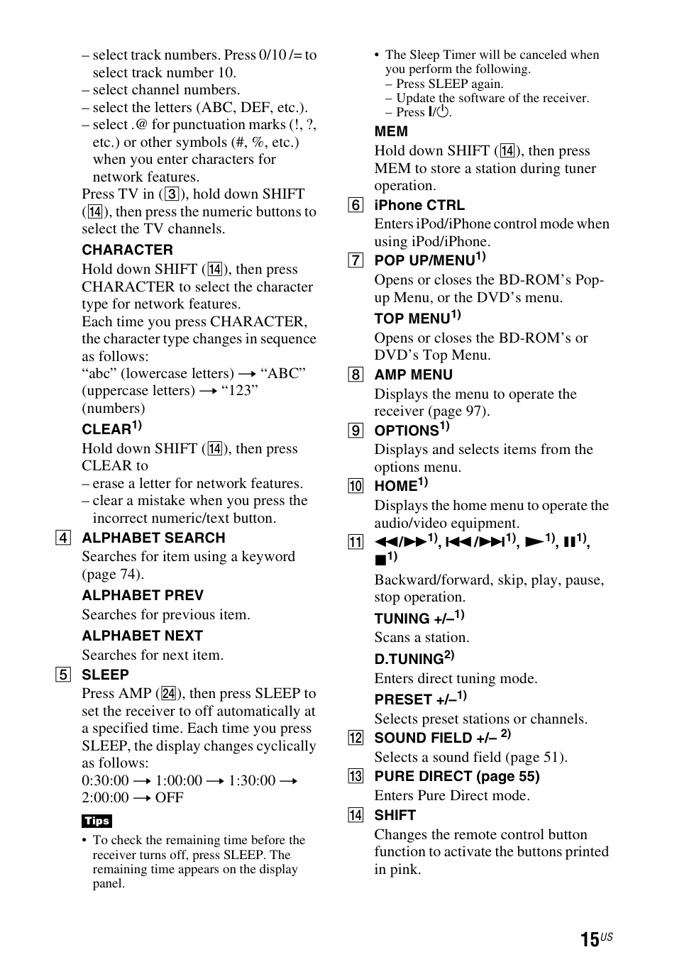Sony STR-DN840 User Manual | Page 15 / 128