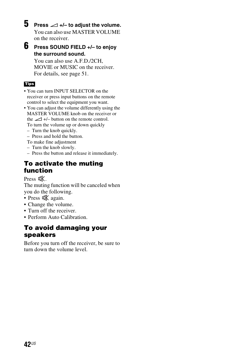 E 42) | Sony STR-DN840 User Manual | Page 42 / 128