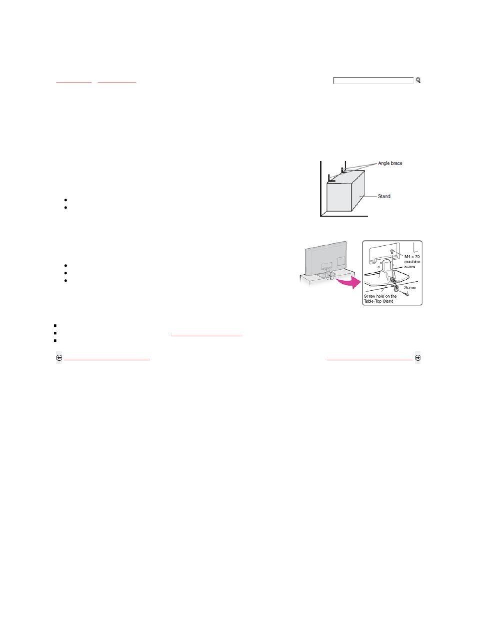 Securing the tv, Use a sony tv stand, Recommended measures to secure the tv | Sony KDL-40XBR9 User Manual | Page 14 / 346