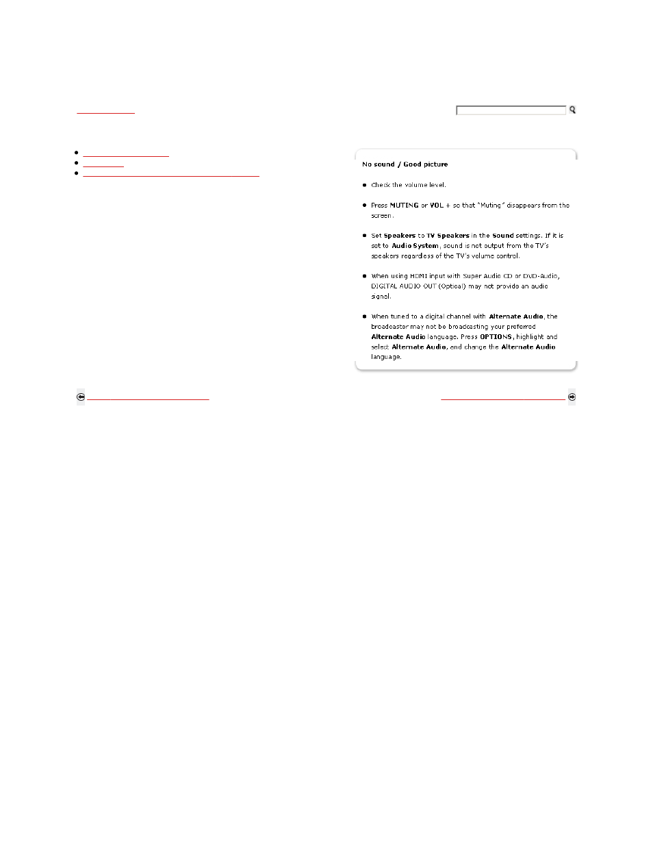 Troubleshooting - no sound | Sony KDL-40XBR9 User Manual | Page 308 / 346