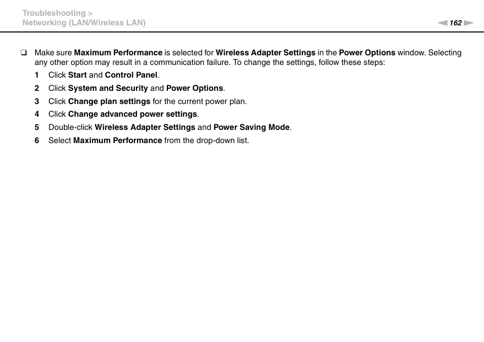 Sony VPCL236FX User Manual | Page 162 / 196