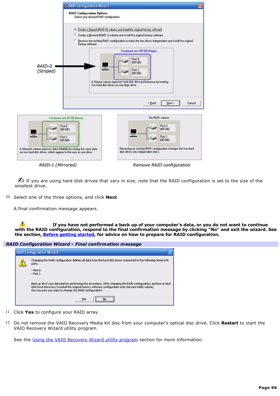 Sony VGC-RA825GY User Manual | Page 96 / 164