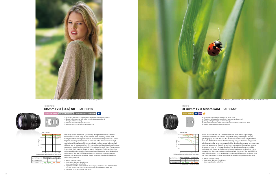 Telephoto, Macro | Sony ALC-F62A User Manual | Page 19 / 35