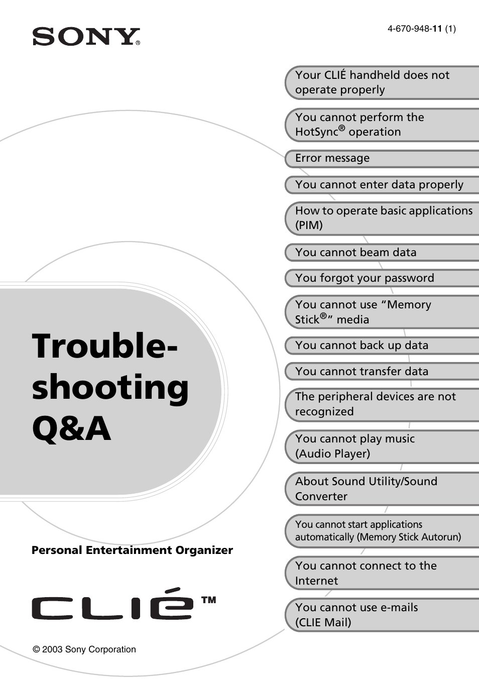 Sony PEG-SJ22 User Manual | 52 pages