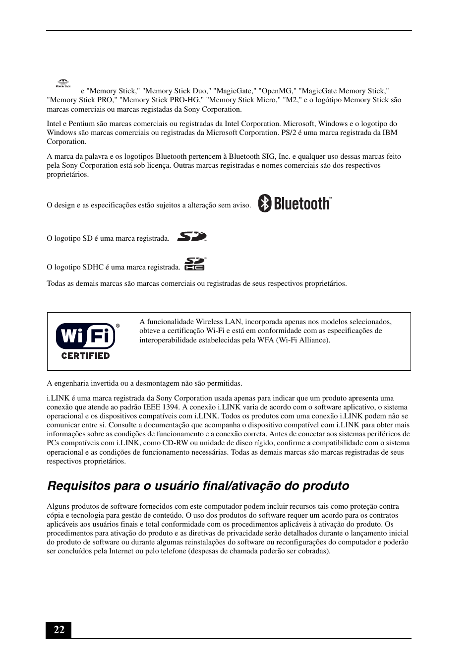 Sony VGN-FZ290EGS User Manual | Page 22 / 28