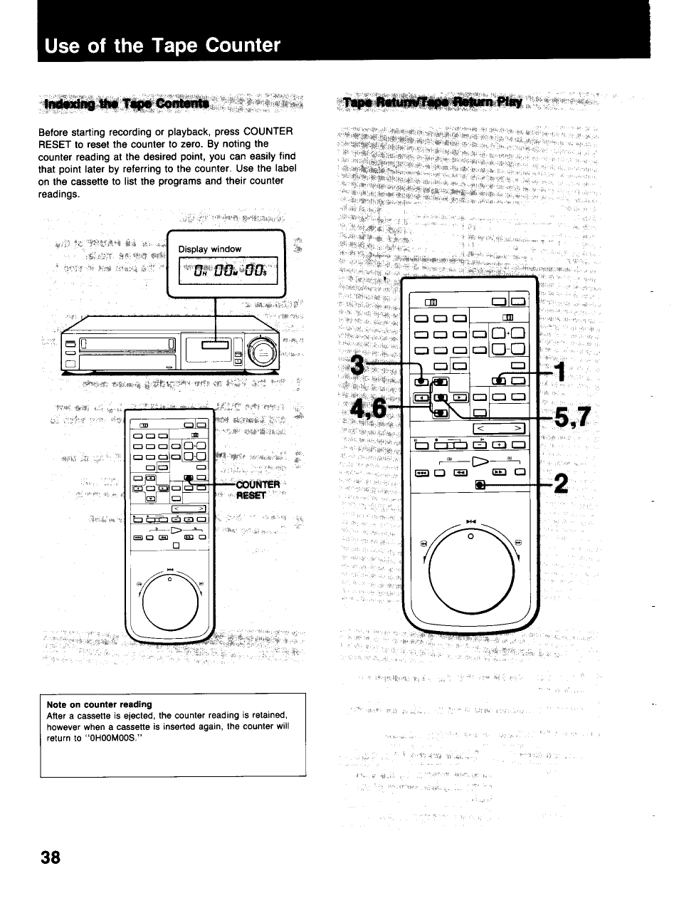 Use of the tape counter | Sony SLV-373UC User Manual | Page 38 / 60