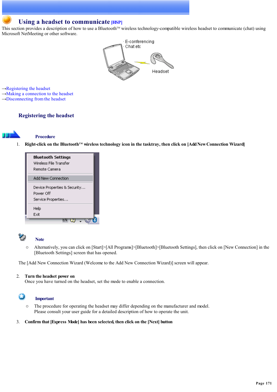 Communicate, Using a headset to communicate | Sony Bluetooth Utility User Manual | Page 171 / 738