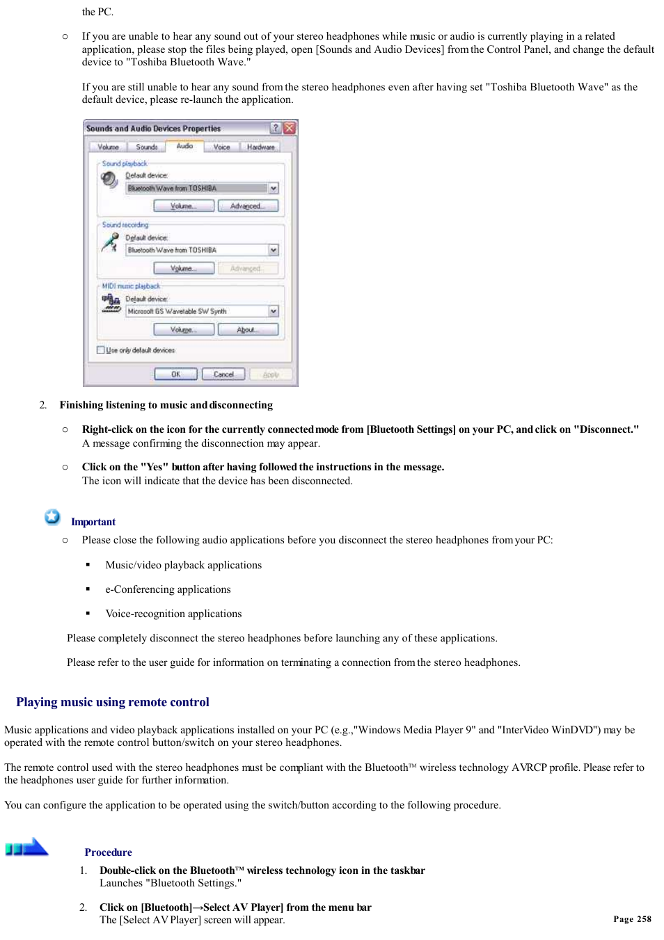 Playing music using remote control | Sony Bluetooth Utility User Manual | Page 258 / 738