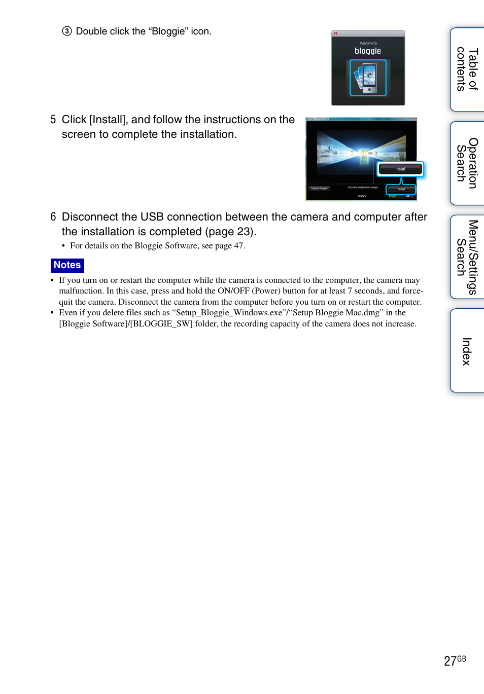 Sony bloggie MHS-FS2K User Manual | Page 27 / 80