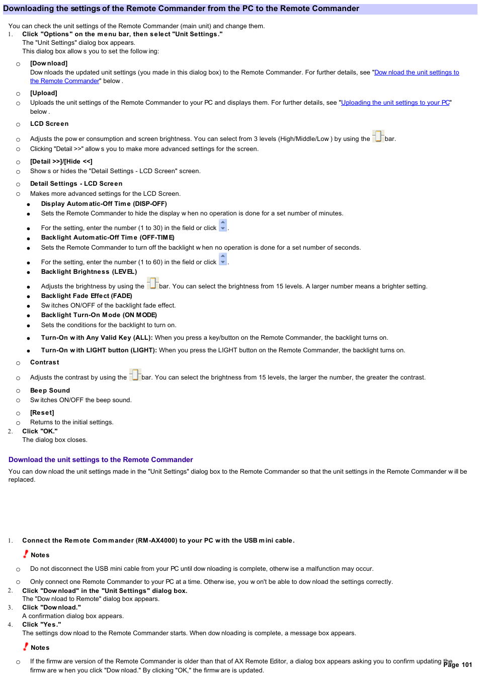 Sony RM-AX4000 User Manual | Page 101 / 118