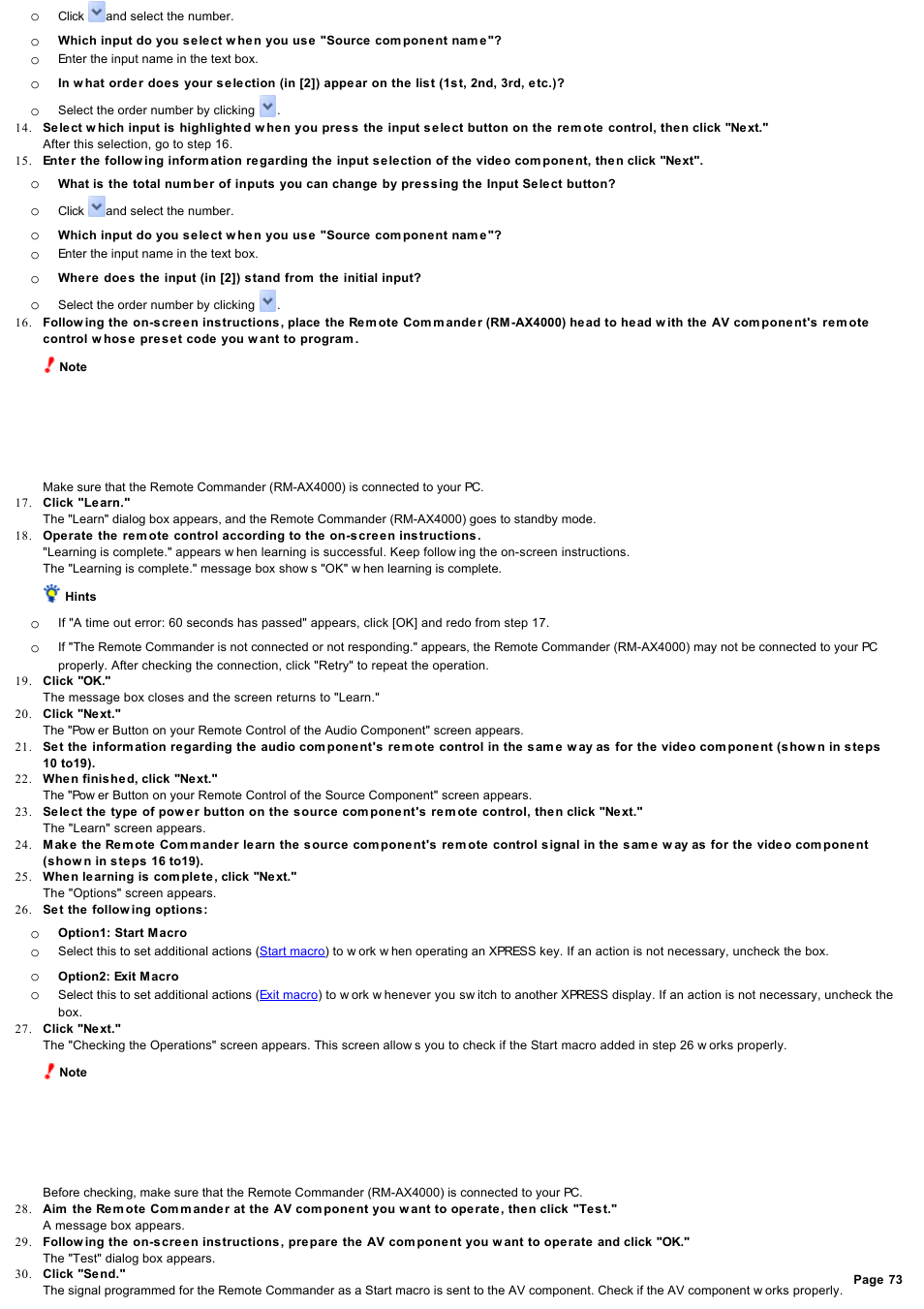 Sony RM-AX4000 User Manual | Page 73 / 118