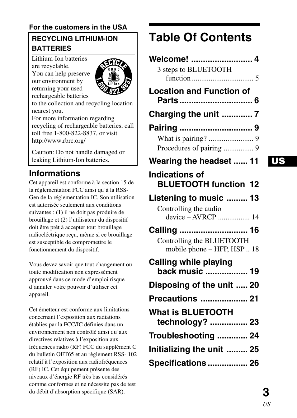 Sony DR-BT30Q User Manual | Page 3 / 56