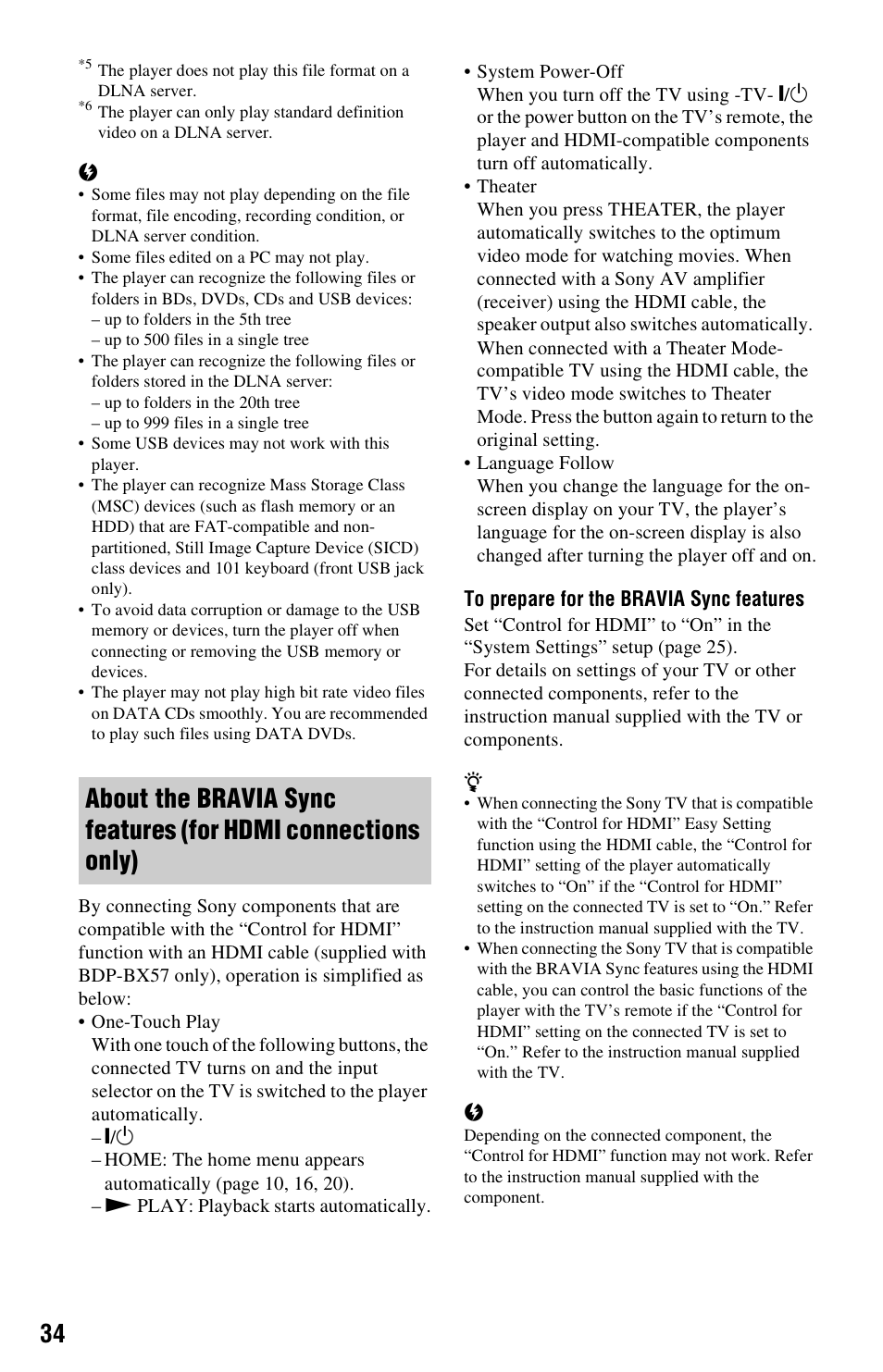 Sony BDP-BX57 User Manual | Page 34 / 39